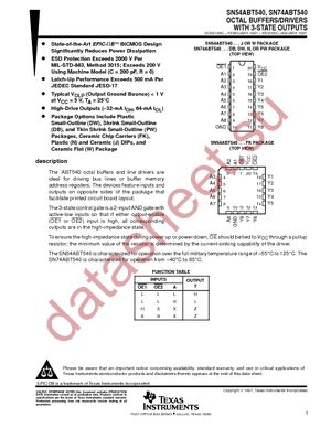 SN74ABT540DBRG4 datasheet  